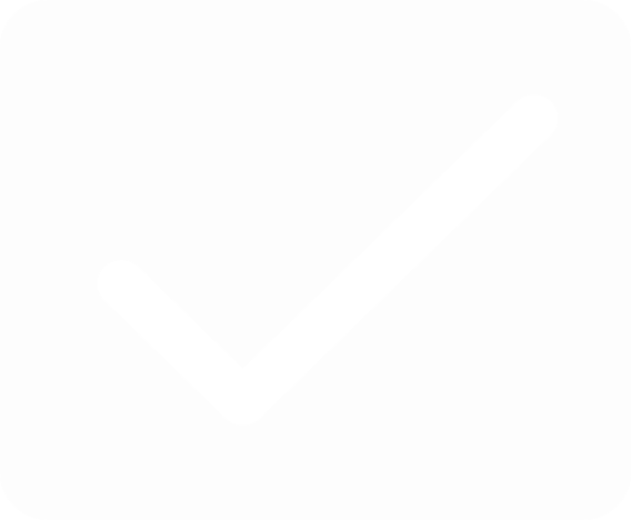 Haken-Symbol in weißem Quadrat – symbolisiert Bestätigung oder Erfolg