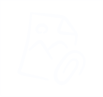 Weißes Icon eines Dokuments mit Büroklammer – symbolisiert Dokumente und Verwaltung