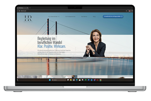 Website-Mockup der Outplacement-Beratung von Ilka Remus – moderne Webseite für Coaches & Berater