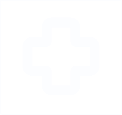 Weißes Icon eines medizinischen Kreuzes – symbolisiert Ärzte und Gesundheitswesen