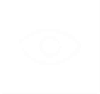 Weißes Icon eines Auges – symbolisiert Sichtbarkeit und Präsenz